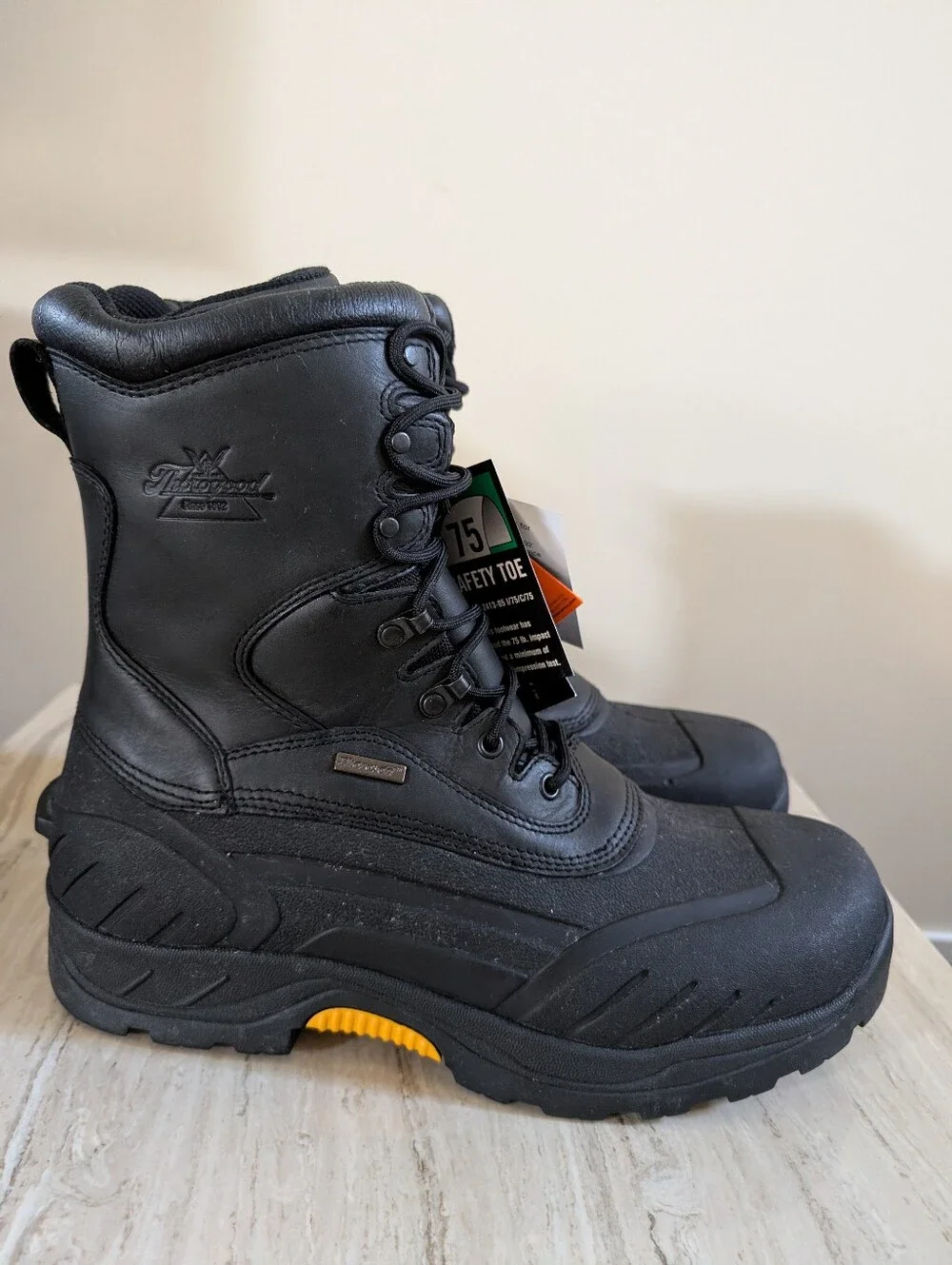 Thorogood Black 299 Railroad Steel Toe Waterproof 1000 g Thinsulate Boots Sz 13